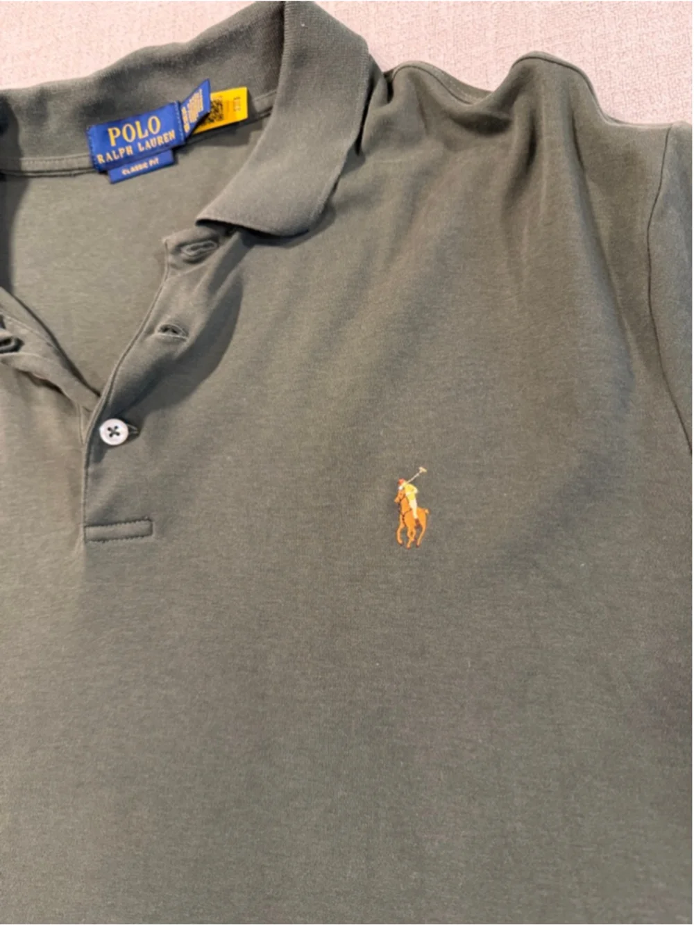 Polo Ralph Lauren mens dark green classic fit cotton short sleeve polo size xl